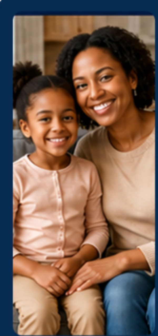 Parent and child at home